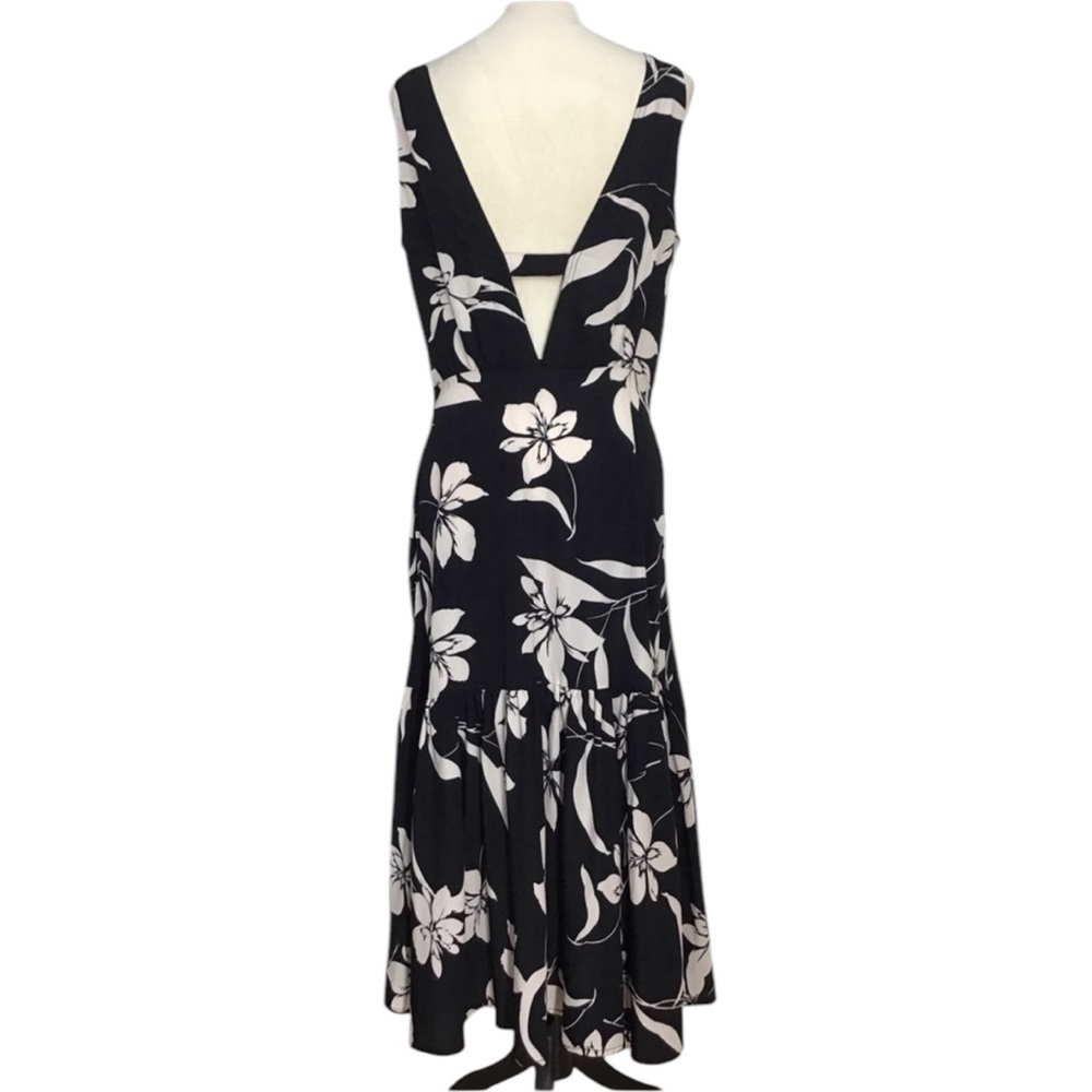 Willow Anthropologie Kate Floral Print Open Back Midi Dress Size Large N… - Picture 7 of 12